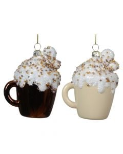 Hanging decorative object, coffee cups, plastic, different colors, L7 x W5 x H9.5 cm