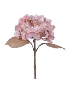 Lule dekoruese me motive Christmas, Hydrangea, poliester, ngjyre roze, D18 x H 45 cm