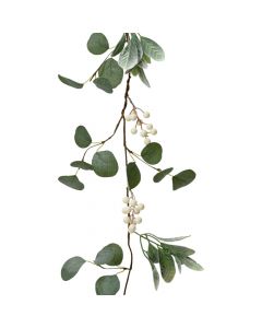 Dege dekorative me motive Christmas, Berry, ngjyre jeshile me te bardhe, L150 x W7 cm