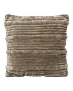 Decorative pillow, gray polyester, 45 x 45 x H10 cm