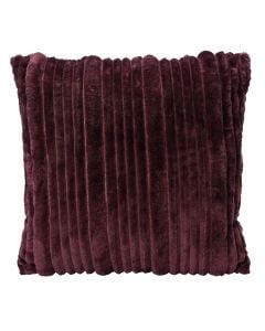 Decorative pillow, burgundy, polyester, 45 x 45 x H10 cm