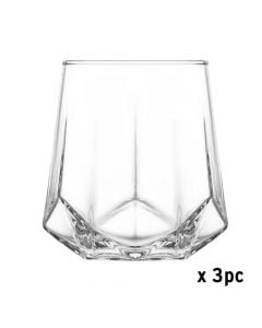 Gotë whisky Valeria (PK3), qelq, transparente, 400 cc, Dia. 7.2 x H 9.9 cm