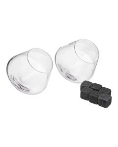 Set me gotë whisky (PK 2), qelq, transparente, Dia. 5.8 x  H. 9.5 cm