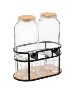 Dispenser, qelq, transparente, Dia. 20 x  H. 38 cm