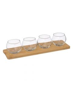 Set per servirje, bambu, natyrale, 30.5 x 10 x  H. 7 cm