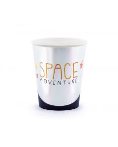 Cups, "Spaces", 200 ml, paper, white, 6 peces, 1 pack