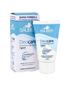 Antiperspirant cream, Sauber, plastic, 30 ml, white and blue, 1 piece