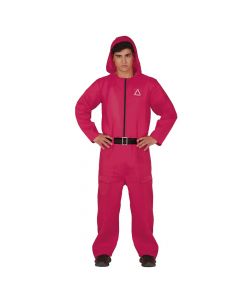 Hallowen costume, for adults, Squid game, Large, red, 1 piece