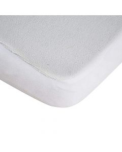 Mbrojtëse dysheku, Kikka boo, poliestër-pambuk, 60x120x15 cm, e bardhë, 1 copë