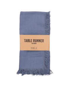 Mbulese tavoline runner, Mica, pambuk, blu, 45x180 cm, 1 cope