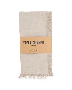 Mbulese tavoline runner, Mica, pambuk, bezhe, 180x45 cm, 1 cope