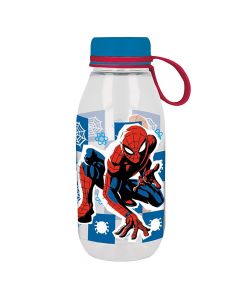 Shishe per femije, Spiderman, plastike/silikon, 460 ml, mikse, 1 cope