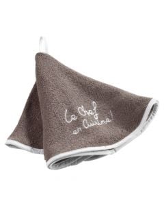 Kitchen hand towel, circular, cotton, 60 cm, brown, 1 piece