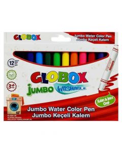 Bojëra uji, Globox, Jumbo, washable, 12 ngjyra, 1 pako