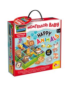 Lodër për fëmijë, Montessori baby, Happy animals, 67 pjesë, 1-4 vjec, 1 copë