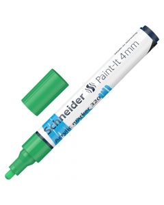 Marker, Schneider, akrilik 'Paint-IT ', 320, 4mm, jeshile, 1 copë