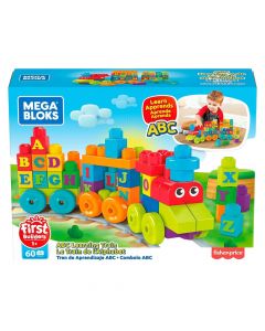 Lodër për fëmijë, Mega Bloks, ABC, plastike, +1 vjec, 60 pjesë, 1 pako