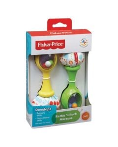 Lodër për bebe, Fisher Price, Rattle N Rock Maracas, mikse, +3 muajsh, 1 pako