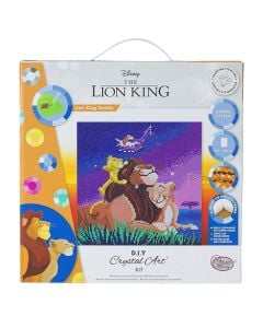 Crystal art kit, Craft Buddy, Lion King family, 30x30 cm, +8 years, 1 piece