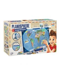 Children's toy, Buki, Magnetic world map, +8 years, 1 piece