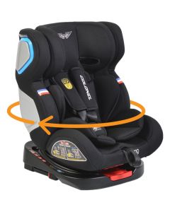 Karrige makine për fëmijë, Cangaroo, Colonel, Isofix, 360°, 0-36 kg, e zezë, 1 copë