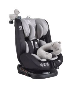 Baby car seat, Cangaroo, Serengeti, I-Size, light grey, 0-36 kg, 40-150 cm, 360°, 1 piece