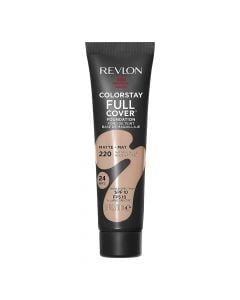 Fondatinë, Revlon, full cover, 30ml, matte, Natural Beige 220, spf 10, 1 copë