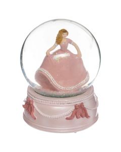 Glob dekorues, Musical princess, snow globe, D10 cm, rozë, 1 copë