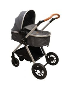 Baby stroller, Kidilo, aluminum/polyester, gray, 2 in 1, 1 piece