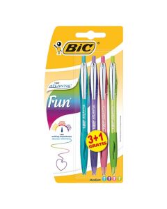 Stilolaps, BIC, Atlantis Exact Fun, 4 ngjyra, 1 pako