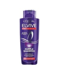 Shampo flokësh, Elvive L'Oreal, Color vive, lejla, kundër zverdhjes, 200 ml, 1 copë