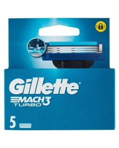 Koka zëvendësuese, Gillette, Mach 3, turbo, 5 koka, 1 pako