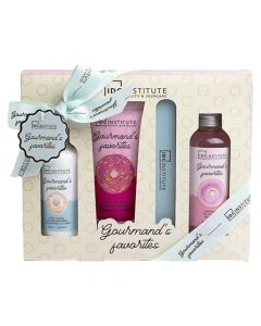 Set dushi, IDC Institute, Gourmand's Favorites, 160 ml xhel dushi, 100 ml lotion trupi, 100 ml scrub trupi, limë thonjsh, 1 pako