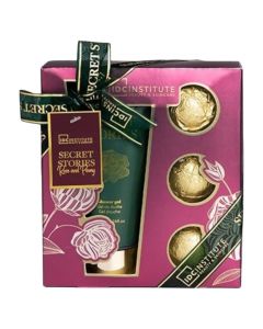 Set dushi, IDC Institute, Secret Stories, 200 ml xhel dushi, 3x50g bath bombs, 1 pako