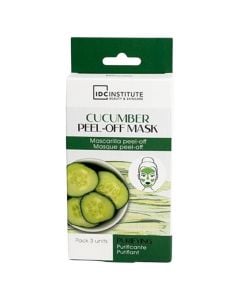 Peel off mask, IDC Institute, with cucumber, refreshing, 3x7 gr, 1 pack