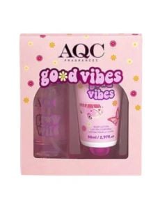 Set spraj dhe lotion trupi, AQC Cosmetic, Good Vibes, 88+88 ml, mikse, 1 pako