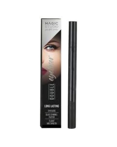 Penel I dyfishtë për sytë, Magic Studio, eyeliner/winged eyeliner, 2 ml, e zezë, 1 copë