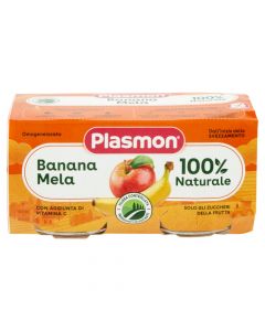 Pure për fëmijë, Plasmon, Banane dhe mollë, 2x80 gr, 1 pako