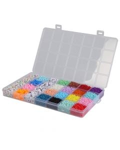 Set of beads, plastic, mixed, 28 models, 1 pack