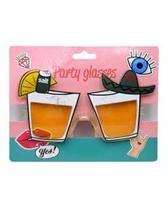 Party glasses, summer theme, mix, 1 piece