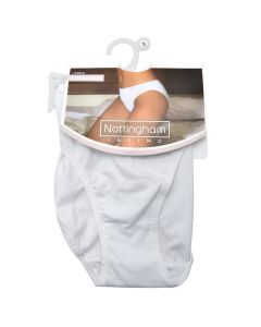 Mbathje për femra, Slip Mini Carla, Nottingham, pambuk bielastik, M/3, e bardhë, 1 copë