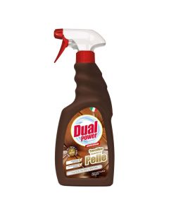 Spray cleaning detergent for leather surfaces, Dual Power, plastic, 500 ml, brown, 1 piece