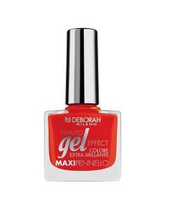 Nail polish, 09 Red Pusher, Gel Effect, Deborah, glass and plastic, 11 ml, red, 1 piece