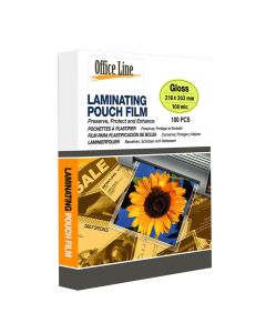 Laminating pouches, Fellowes, plastic, 29.7x21 cm, transparent, 100 pieces