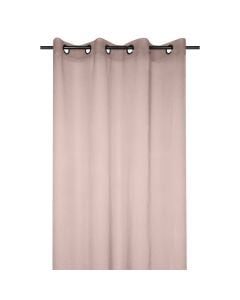 Thin curtain with Monna rings, polyester, pink, 135x260 cm