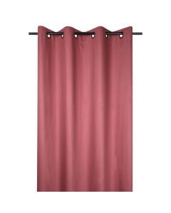 Oxford full curtain with rings, cotton, crimson, 140x260 cm