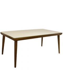 Murcia table, ceramic/wood, natural brown, 180x100xH76 cm