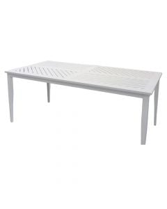 Guss table, aluminum, white, 180x90xH74 cm