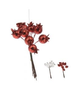 Decorative flowers, polystyrene, 2 different colors, 10 cm