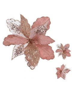 Lule dekoruese, poliestër, rozë, 28 cm